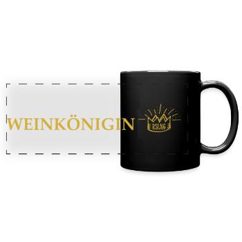 RSLNG Weinkönigin & Weinprinzessin gold - Panorama-Tasse farbig - Schwarz - Vorne