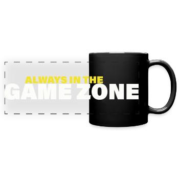 ZONE DE JEU - Mug panoramique uni - noir - Devant
