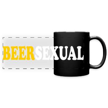 beersexual - Panorama-Tasse farbig - Schwarz - Vorne