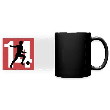 Johan Cruyff, best footballer ever with number 14 - Full Colour Panoramic Mug - black - Front