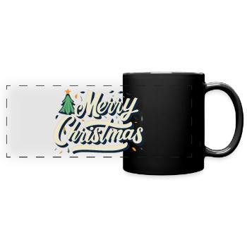« Joyeux Noël » Noël à porter - Mug panoramique uni - noir - Devant