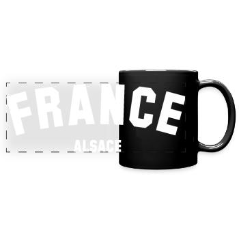 ALSACE Elsass - Full Colour Panoramic Mug - black - Front