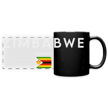 Drapeau du Zimbabwe, fierté zimbabwéenne - Mug panoramique uni - noir - Devant