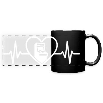 Arcade Heart Games Terminal - Full Colour Panoramic Mug - black - Front