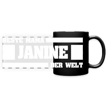 Mother Janine - Full Colour Panoramic Mug - black - Front