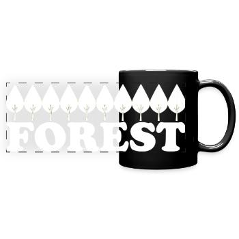 FOREST - Panorama-Tasse farbig - Schwarz - Vorne