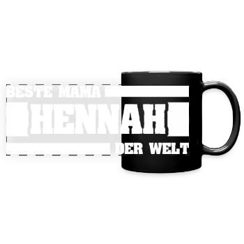 Hennah de la fête des mères - Mug panoramique uni - noir - Devant