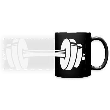Dumbbell icon - Full Colour Panoramic Mug - black - Front