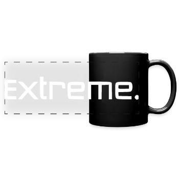 Extreme Weiß - Panorama-Tasse farbig - Schwarz - Vorne