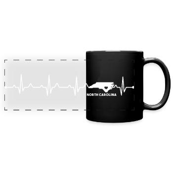 North Carolina State Pride Heart Lokale Liebe - Panorama-Tasse farbig - Schwarz - Vorne
