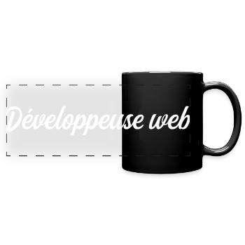 Webentwickler - Panorama-Tasse farbig - Schwarz - Vorne