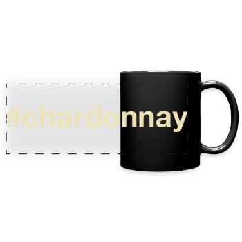CHARDONNAY - Vin Blanc - Vin - Sommelier - Mug panoramique uni - noir - Devant