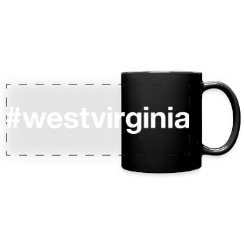 WEST VIRGINIA Hashtag - Full Colour Panoramic Mug - black - Front