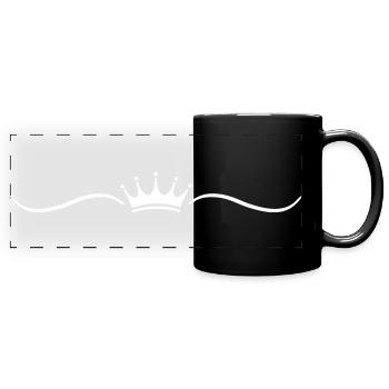 Ornement de la Couronne - Mug panoramique uni - noir - Devant