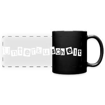 Liebe  - Panorama-Tasse farbig - Schwarz - Vorne