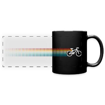 Vélo rétro - Mug panoramique uni - noir - Devant