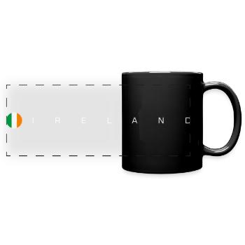 Drapeau de l’Irlande - Mug panoramique uni - noir - Devant