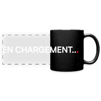 En chargement humour fatigue geek - Mug panoramique uni - noir - Devant