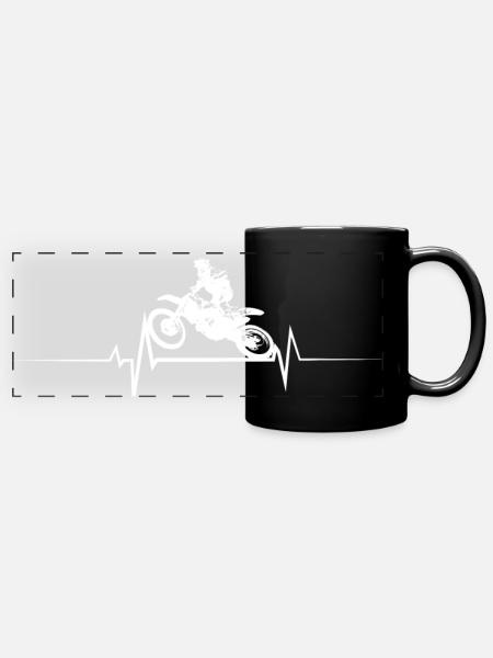 MX - Was sonst: Herz - Panorama-Tasse farbig - Schwarz