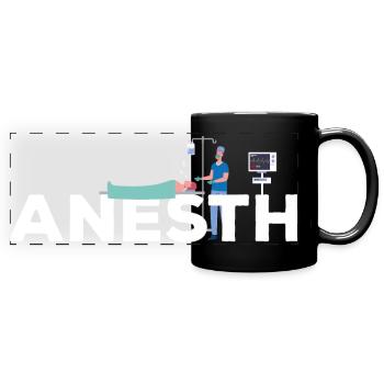 Anesth Cadeau Médecin Iade Infirmière anesthésiste - Mug panoramique uni - noir - Devant