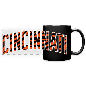 Cincinnati Tiger Stripe - Panorama-Tasse farbig - Schwarz - Vorne