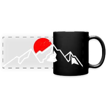 Crimson Summit Sunrise - Full Colour Panoramic Mug - black - Front