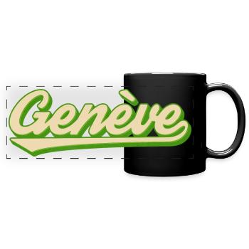 Genève Retro Script Limette - Panorama-Tasse farbig - Schwarz - Vorne