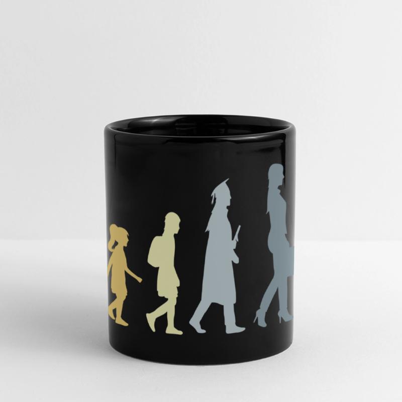 Roller Skater Evolution Panorama-Tasse farbig
