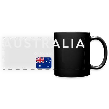 Drapeau australien, fierté australienne - Mug panoramique uni - noir - Devant