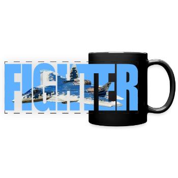 Chasseur Su-57 - Mug panoramique uni - noir - Devant