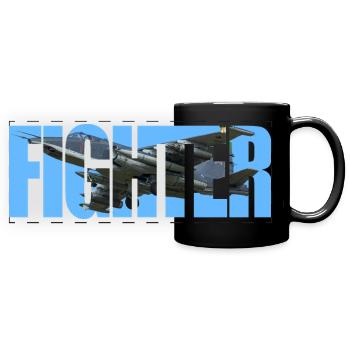 Chasseur Su-25 - Mug panoramique uni - noir - Devant