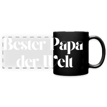 Bester Papa der Welt - Panorama-Tasse farbig - Schwarz - Vorne