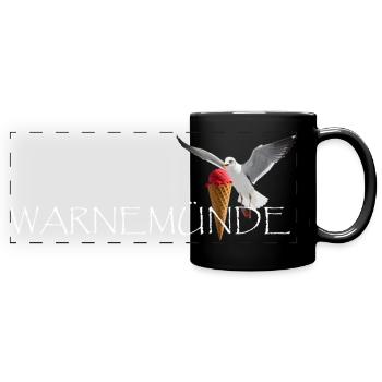 Warnemünde Rostock Baltic Sea - Full Colour Panoramic Mug - black - Front