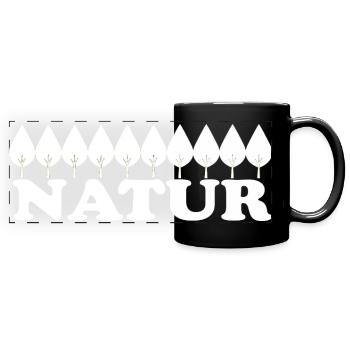 Nature - Mug panoramique uni - noir - Devant