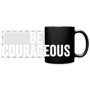 Sei mutig Josua 1:9 Christ Jesus - Panorama-Tasse farbig - Schwarz - Vorne