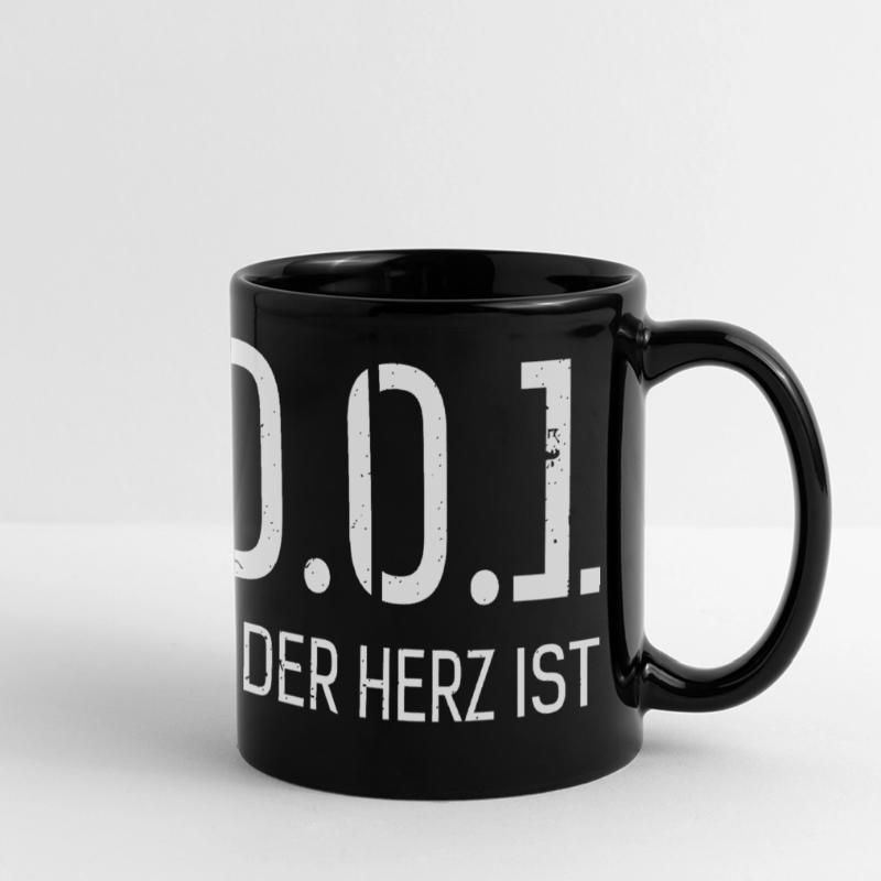 Science Coder 127.0.0.1 IST. WO CODER HERZ IST Panorama-Tasse farbig