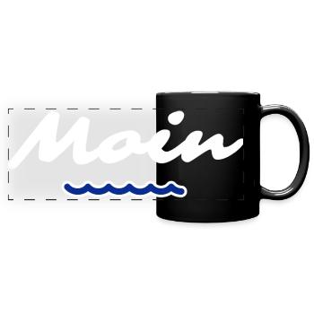 Wi secht Moin nordic wave - Full Colour Panoramic Mug - black - Front