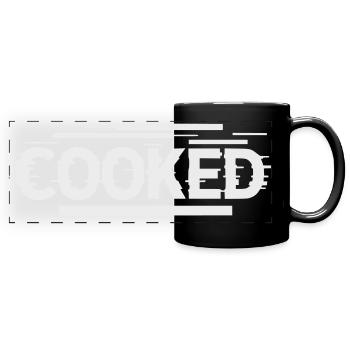 Cooked - Self-Ironic Font - Full Colour Panoramic Mug - black - Front