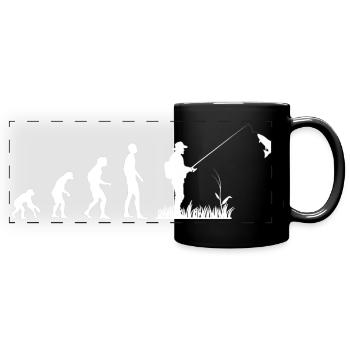 fischer_angler_fischen_angeln_fish_shirt_gift_E - Mug panoramique uni - noir - Devant
