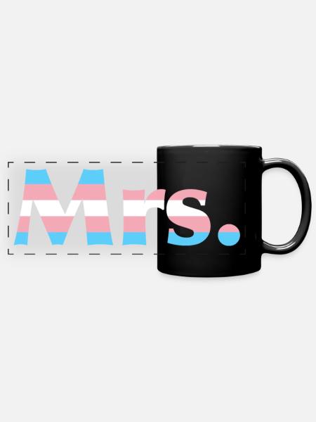 Frau Transgender - Panorama-Tasse farbig - Schwarz