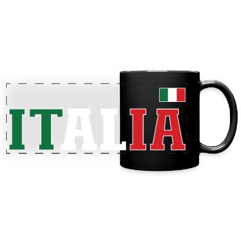 Italy Flag - Full Colour Panoramic Mug - black - Front