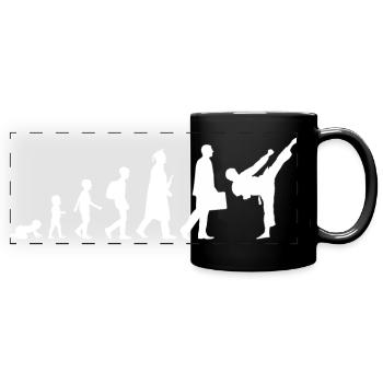 Kind zu Karateka Evolution - Panorama-Tasse farbig - Schwarz - Vorne