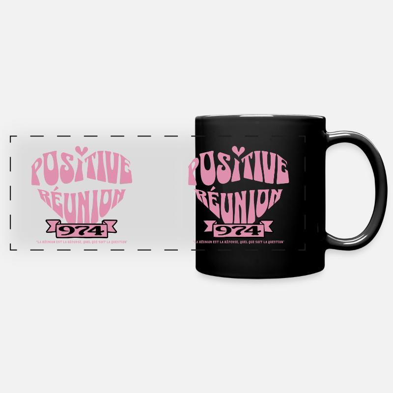 Mug Positive Piment 974 - Mug panoramique uni - noir