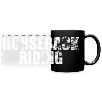 Équitation - Mug panoramique uni - noir - Devant