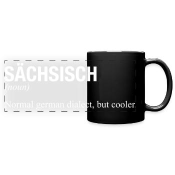 SAXON Saxe - Mug panoramique uni - noir - Devant