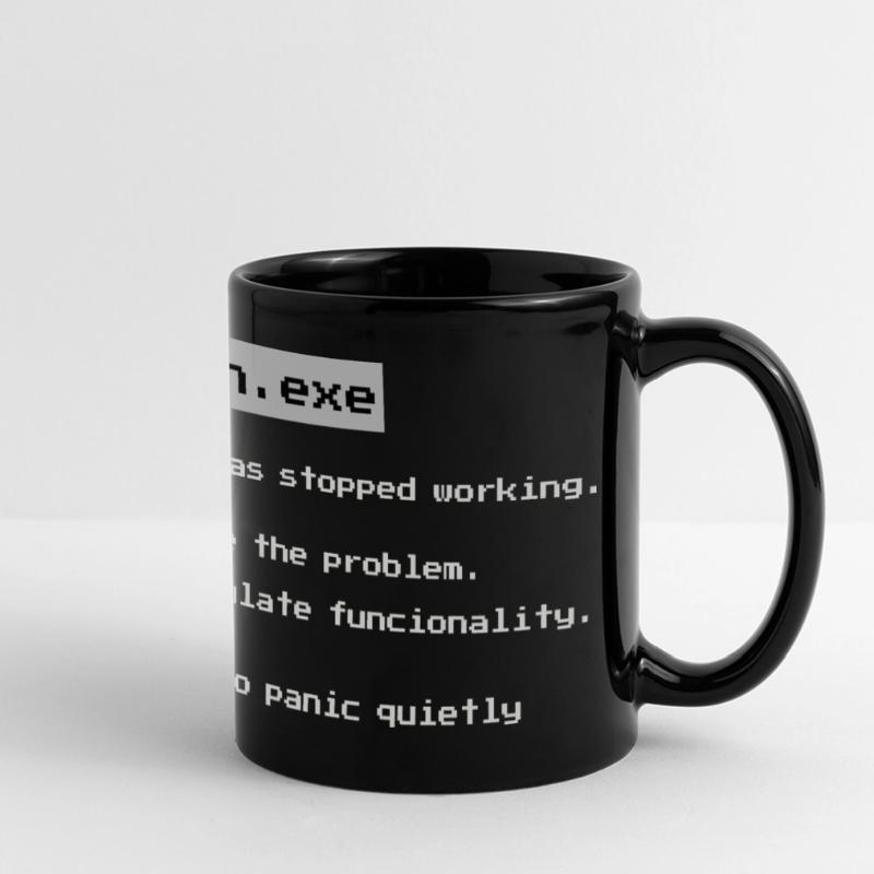 Brain.exe – Funny Computer Error Shirt Full Colour Panoramic Mug