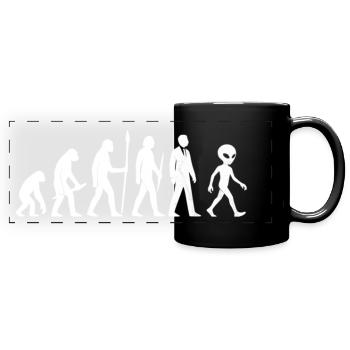 From Ape to Alien – Evolution Reloaded - Panorama-Tasse farbig - Schwarz - Vorne