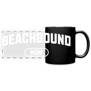 Beachbound Mom - Full Colour Panoramic Mug - black - Front
