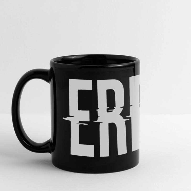 Error Error Message with Glitch Lettering Full Colour Panoramic Mug
