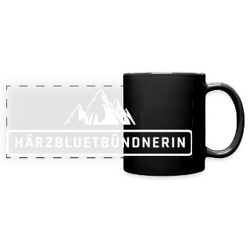 Härzbluetbündnerin Stolze Bündnerin Grisons - Mug panoramique uni - noir - Devant